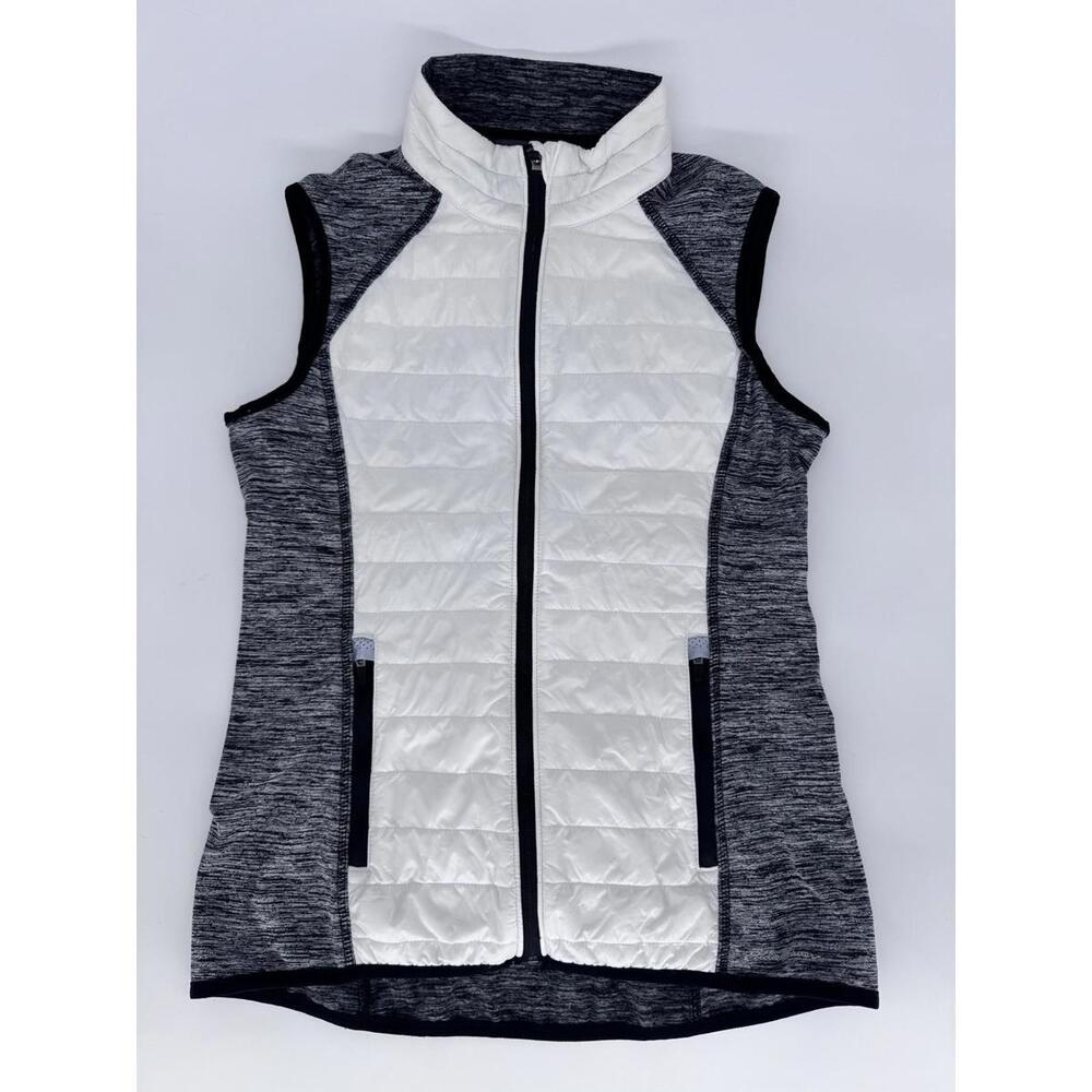 Women's Vest Eddie Bauer Primaloft Lightweight Size Small Full Zip Pockets White